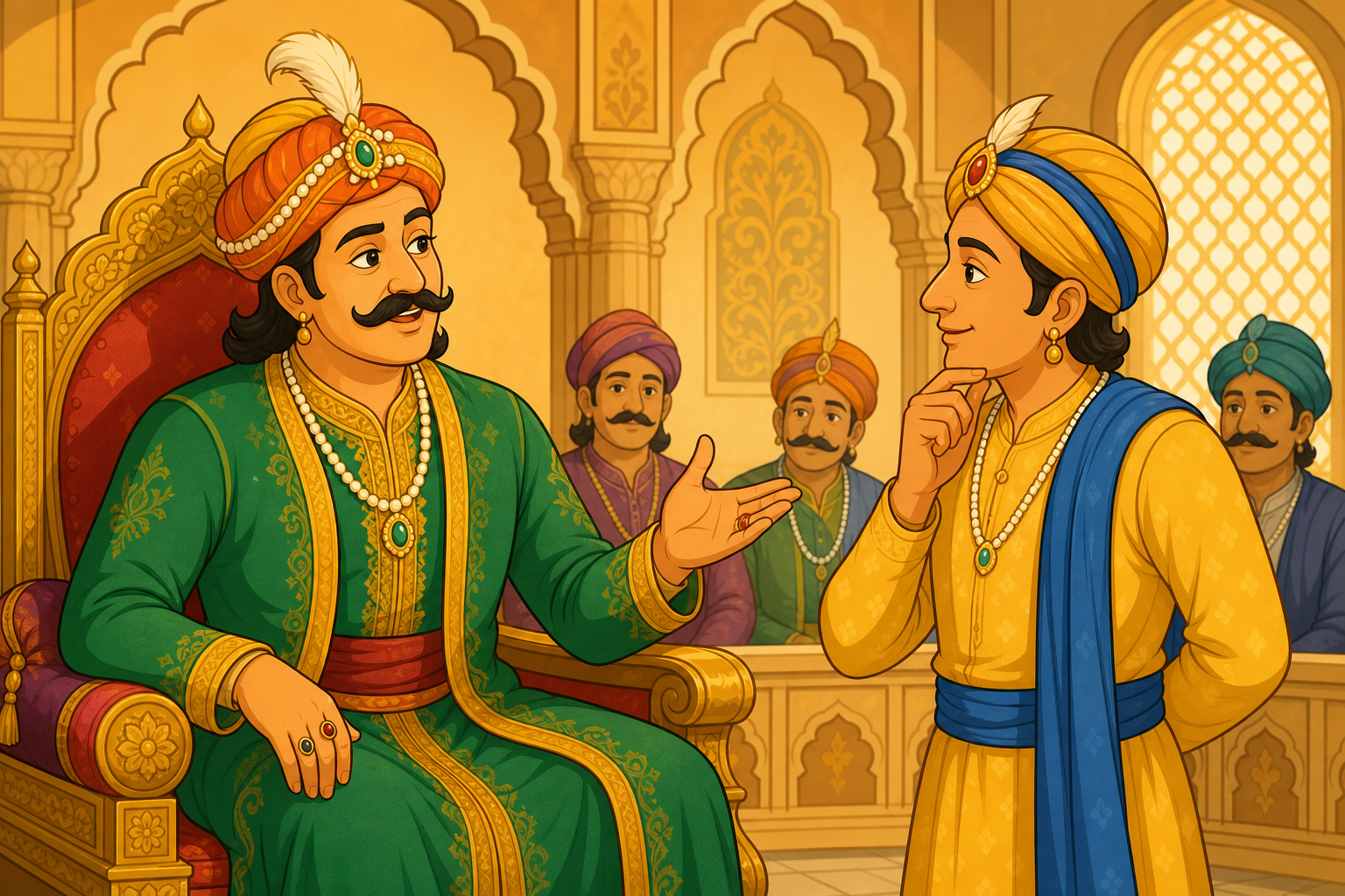 Illustration for Akbar & Birbal: The Golden Glow