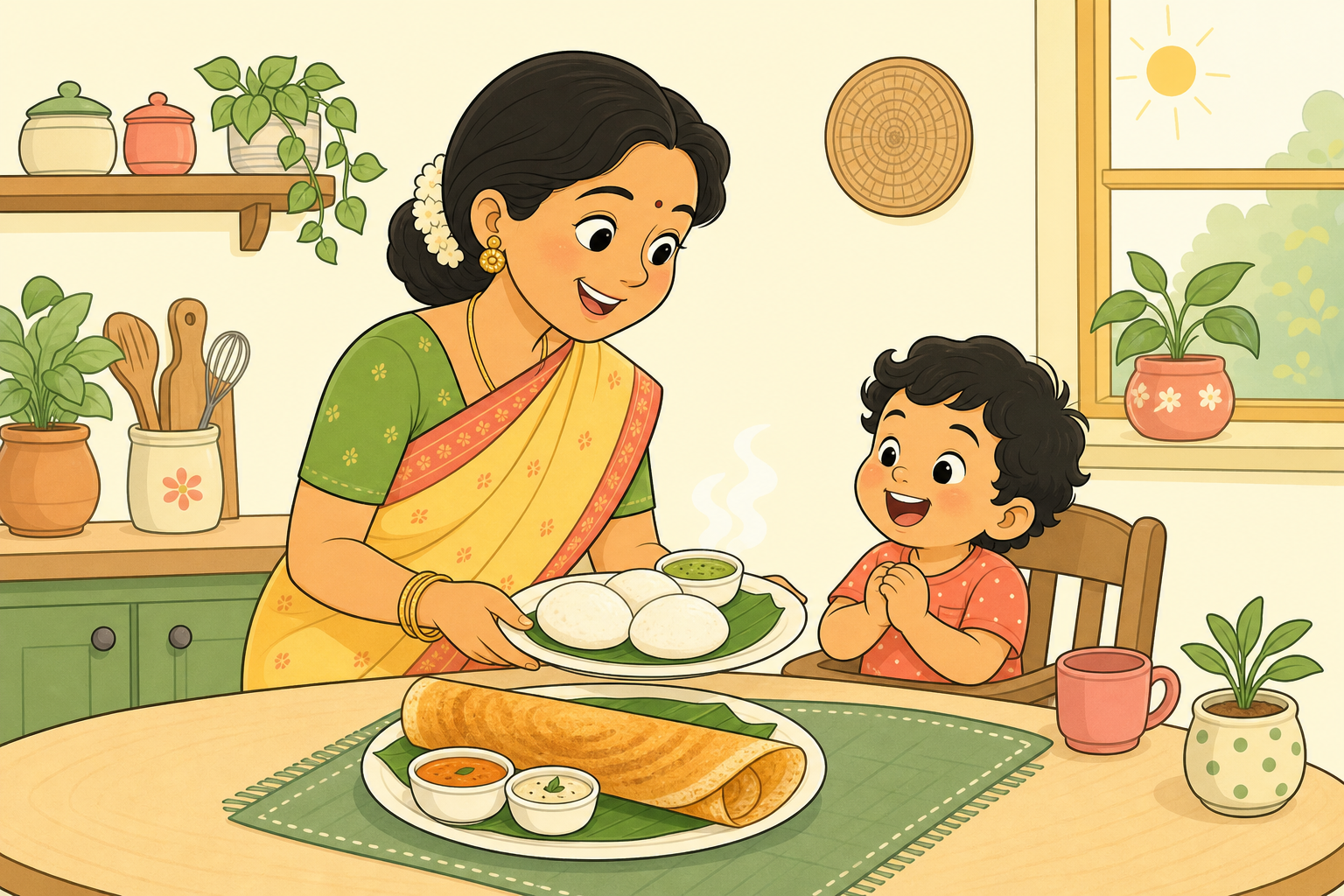Illustration for Indian Breakfast Guide for Growing Kids