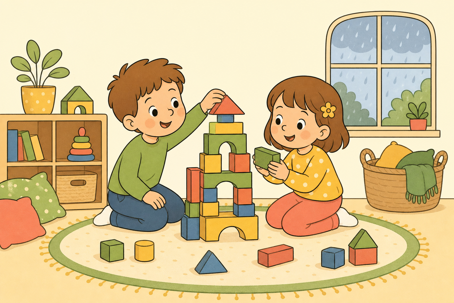Illustration for Indoor Play Ideas Without Screens